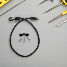 6-teiliges Kajak-Bungee-Gurtset mit Haken und Schrauben – 37,5 cm