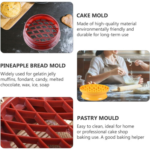 4-teiliges Ananas-Brotform-Backwerkzeug, Silikon-Kuchenform für den Heimgebrauch oder professionelle Konditoreien 2