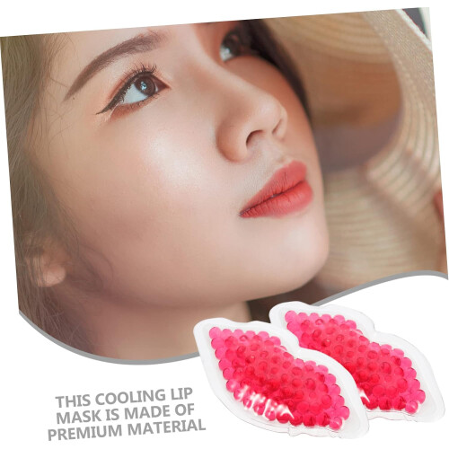 parches refrescantes de gel para labios de verano con forma de labios. 1