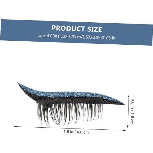 4pairs Eyeliner Sticker False Eyelashes Shiny Lash Decals for Makeup Tools 1