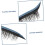 4pairs Eyeliner Sticker False Eyelashes Shiny Lash Decals for Makeup Tools 4