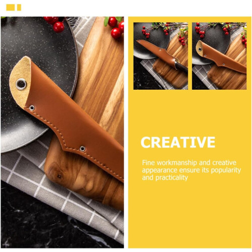 5pcs Portable Cutter Covers Cutter Holsters Pu Material with Internal Felt Creative Appearance Practical 2