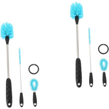 6-teiliges Set Glasreinigungsbürsten, Flaschenreinigerbürsten mit langem Griff, multifunktional