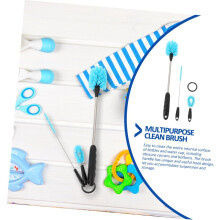 Lot de 6 brosses de nettoyage pour verres, bouteilles et verres, manche long, multifonctionnelles.