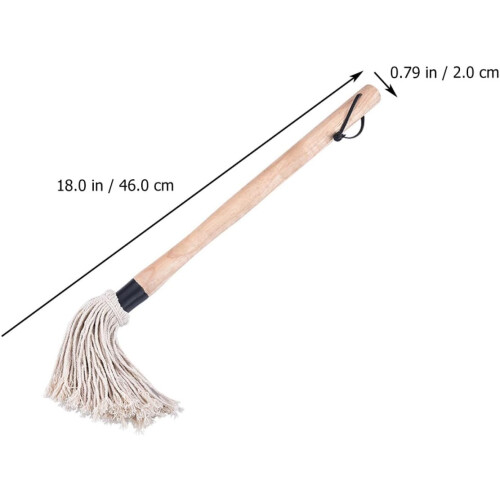 6pcs BBQ Basting Brush with Replaceable Cotton Yarn Heads, Practical Handle Oil Brush 1