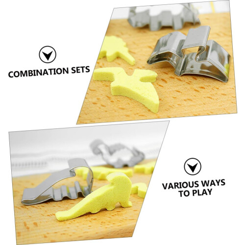 6pcs Biscuit Baking Tools Cookie Mold Cartoon Dinosaur Cake Mold 4.7x3.5x0.7inch 2