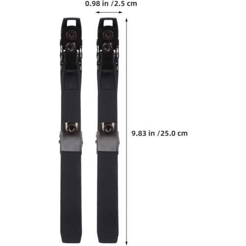4Pcs Black Nylon Roller Skate Straps with Buckle Replacement for Inline Skates and Snowboard Bindings 1