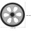 4 roues de rechange silencieuses pour chariot, roulettes robustes 2