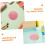 4pcs Compact Magnifying Mirror Portable Travel Cute Cosmetic Double Sided Folding Mirror 3
