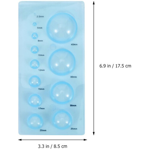 4Pcs Blue Plastic Paper Quilling Tools Set 3D Half Ball Moulds 1