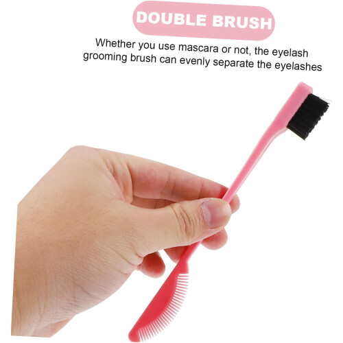 4pcs Dual Head Eyebrow Eyelash Comb Brush Makeup Grooming Tool 2