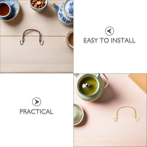 4pcs Kettle Accessory Kettle Handles Rattan Style Metal Sturdy Convenient Installation Replacement Grip 2