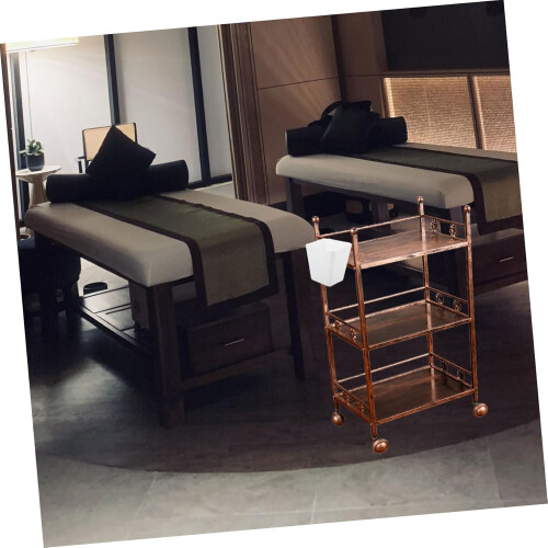 4pcs Hanging Cup Holder Rolling Cart Plastic Storage Bucket for Makeup Tools 2