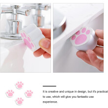 Lot de 4 éponges nettoyantes pour miroirs en forme de griffes de chat, outils de nettoyage pour la salle de bain
