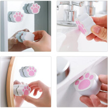4pcs gato garra espelho limpadores vidro esponja toalhas espelho ferramentas de limpeza para banheiro