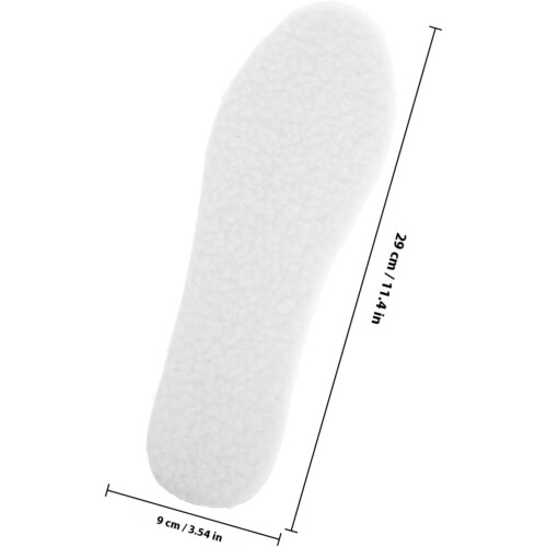 Wool Shoe Insoles Boot Inserts Warm Thermal Insoles Breathable Sweat 1
