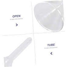 5pcs Glass Triangle Laboratory Funnels Set, Conical Long Tube Filling Funnels 30/40/50/60/75mm Sizes