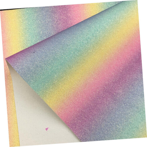 Arco-íris gradiente couro tecido brilho material para decoração de jóias saco DIY 2