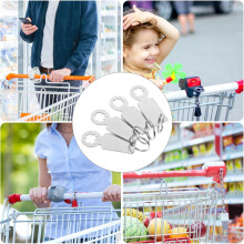 4 Stück Schlüsselanhänger aus Edelstahl mit Einkaufswagenchips, tragbar, zum Aufhängen, kleiner Chip-Anhänger