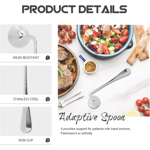 4pcs Portable Elderly Utensils Compact Adaptive Utensils Household Adaptive Spoons 2
