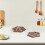 with Beehive Design 4pcs Wooden Honeycomb Shaped Versatile Use and Aesthetic Practicality 4