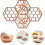 with Beehive Design 4pcs Wooden Honeycomb Shaped Versatile Use and Aesthetic Practicality 7