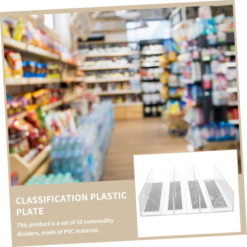 4pcs Shaped Shelf Dividers for Stores Acrylic Commodity Separators Store Goods Classification Boards 1
