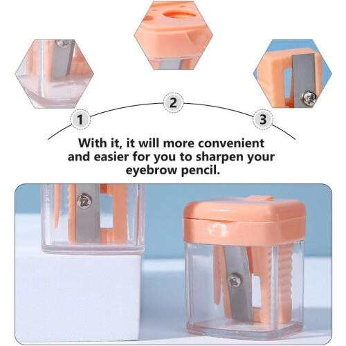 4pcs Single Hole Brow Pencil Sharpener Cosmetic Pencil Sharpener Cap Rust Resistant Makeup Tool 2