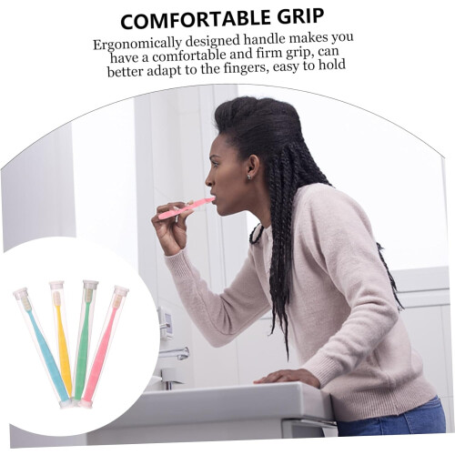 Ultra Soft Bristles Toothbrush 4pcs Assorted Colors Micro-nano Teeth Cleaning Tool 2