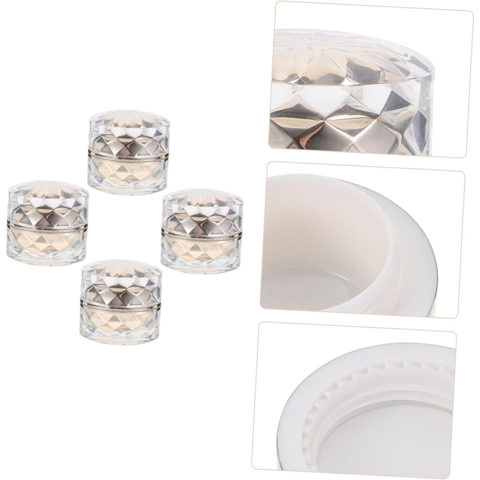 Hkhbjs 4Pcs Refillable Travel Face Cream Dispenser Bottles Creative Empty Jars For Skincare