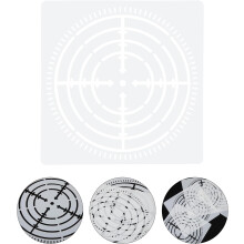 4 conjuntos grandes stencils de pintura do ponto de Mandala, modelos reutilizáveis de arte da parede oca