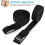 4 Stück Gepäckspanngurte, Brettbinder, Bündelgurte, schwarzes Nylon 3