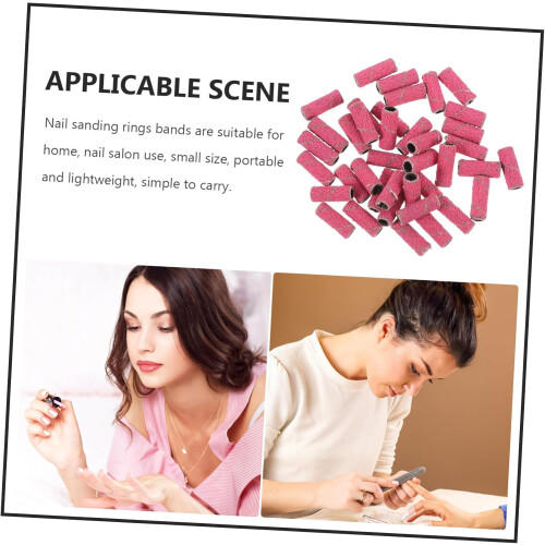 50pcs Mini Sanding Bands Manicure Nail Buffing Block Professional Nail Drill Bits Shiner Buffer Block 2