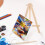 5pcs Small Easels Artist Easel Wooden Foldable Tripod Structure Multipurpose Display Stand 5