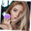 5 aplicadores de polvo morado para maquillaje de mujer. 3