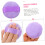 5 aplicadores de polvo morado para maquillaje de mujer. 7
