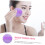 5 aplicadores de polvo morado para maquillaje de mujer. 8