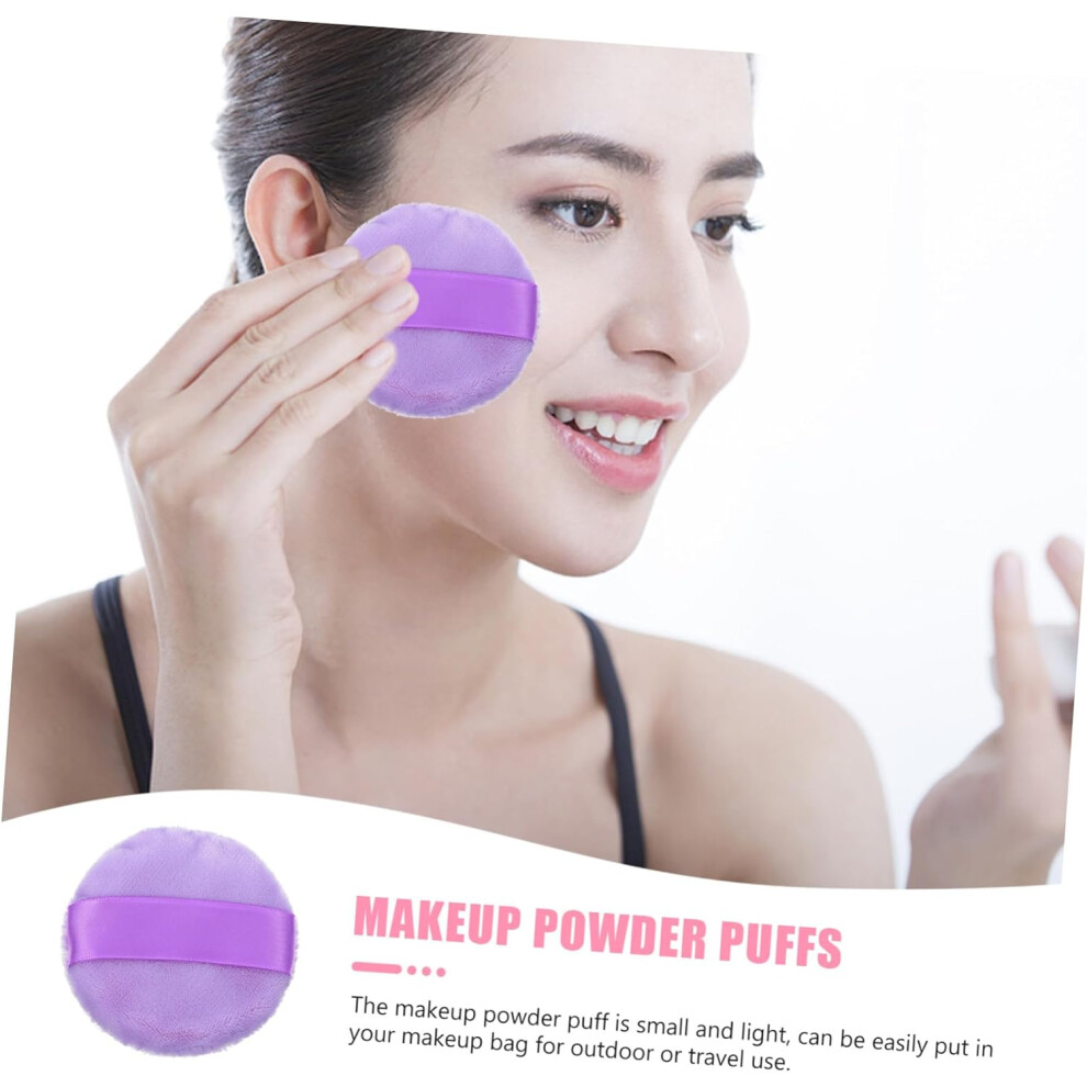 Hkhbjs 5Pcs Purple Powder Applicators Makeup Tools For Women Loose Powder Application