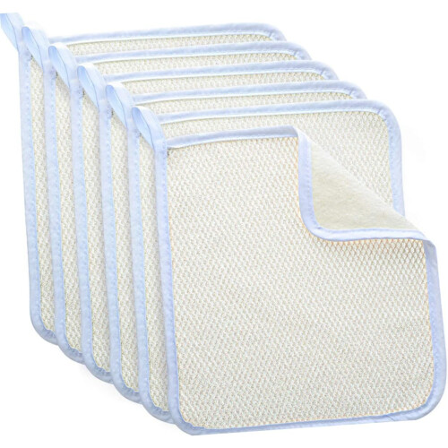 4pcs Exfoliating Bath Cloth Square Bath Towel Quick Dry Scrub Face Cloth Short Loop Design 2