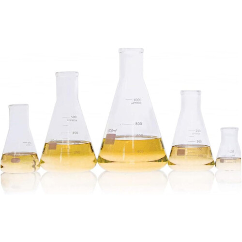 5pcs Borosilicate Glass Conical Flask Set Thickened Wide Neck Erlenmeyer Flat Bottom Laboratory Glassware 1