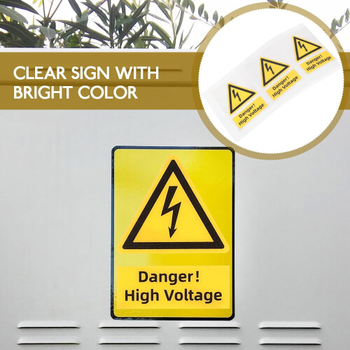 5Pcs High Voltage Warning Labels 60X44Mm Electric Shock Sign Decals Electrical Panel Stickers 2