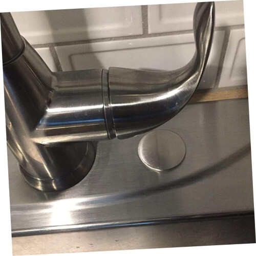 Lot de 4 cache-éviers décoratifs en acier inoxydable pour trous d'évier de cuisine 2