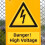 5Pcs High Voltage Warning Labels 60X44Mm Electric Shock Sign Decals Electrical Panel Stickers 8