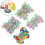 Set di 400 spilli da cucito dritti con testa piatta, a farfalla e a bottone. 4