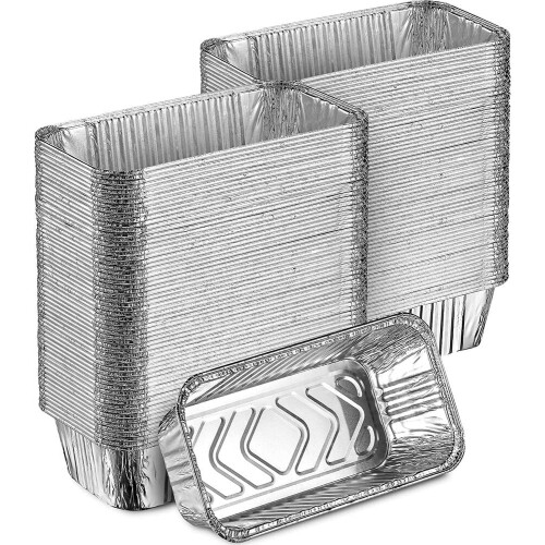 Aluminum Foil Loaf Pan Rectangular 8.5" x 4.5" x 2.5" 2 lb 1