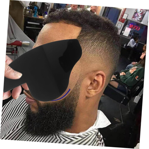 4pcs Hairline Design Card for Men Beard Shaping Template Compact Hair Applicator Tool 2