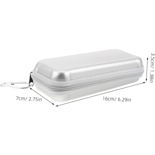 Custodia portatile per occhiali da vista e da sole, composta da 4 pezzi, con cerniera e materiale morbido. 1