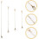 Lot de 4 rallonges de collier avec fermoir mousqueton. 5