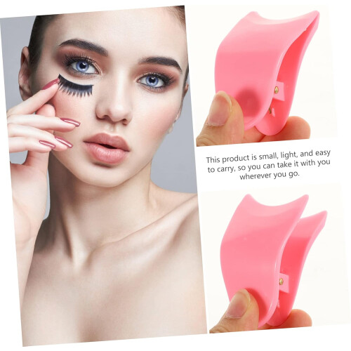 Ensemble de 4 pinces à faux cils roses 2