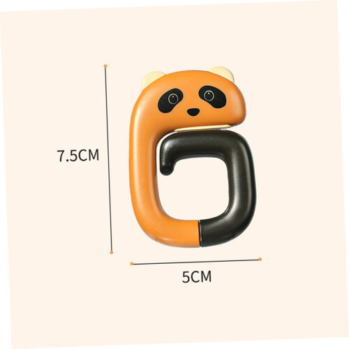 4 st skolbordsväskkrokar flexibla panda tecknade formade väskhängare 1